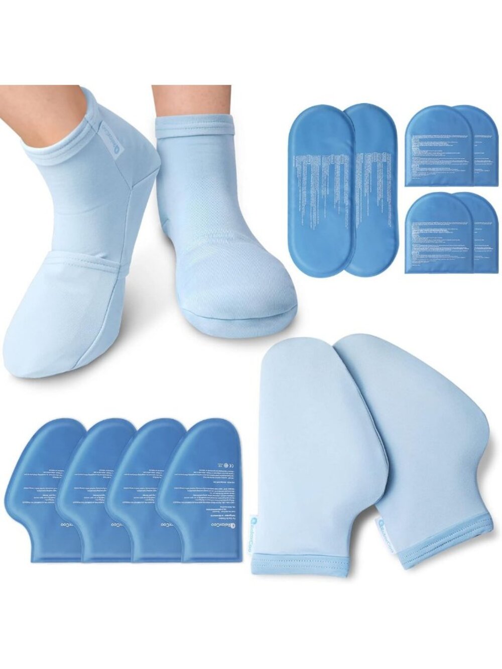 Chemo Cold Therapy Socks & Ice Pack Gloves for Pain Relief, Neuropathy Care, S/M